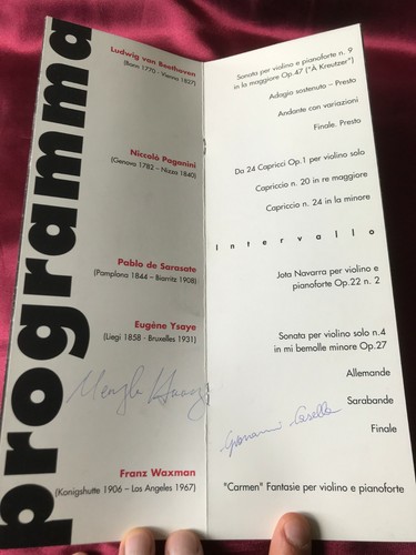 Autograph MENGLA HUANG-HongKong Chinese Orchestra-PAGANINI-Winner 2002-Violinist - Picture 6 of 8