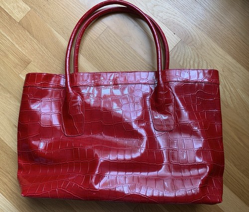 Rote Tasche riesig Lack Designer Elizabeth Arden nagelneu! - Bild 1 von 24