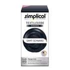 SIMPLICOL Textilfarbe INTENSIV all in 1 SAMT SCHWARZ Farbe incl. Fixierpulver