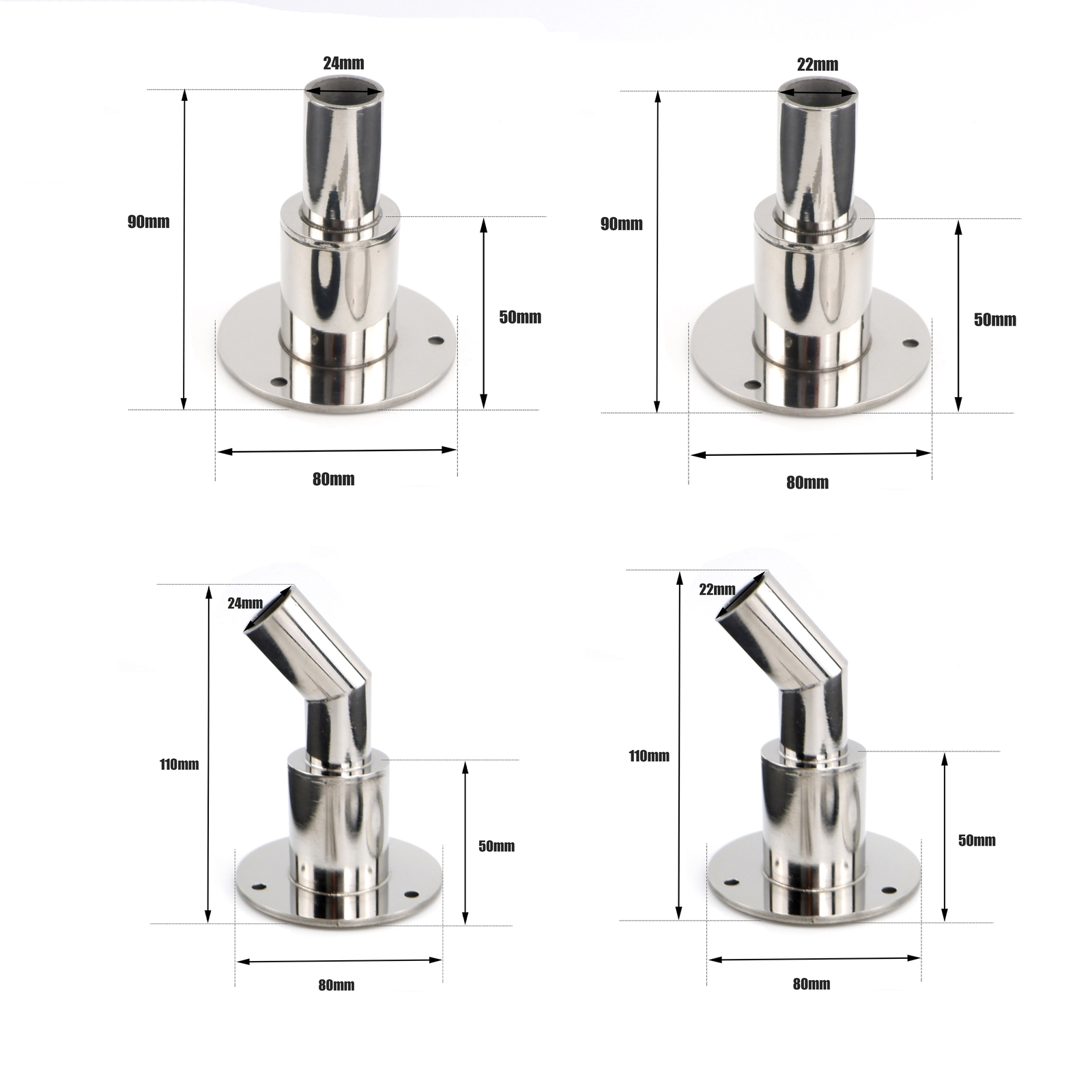 Thru Hull Exhaust Skin Fitting Tube Pipe Air Diesel Heater Stainless