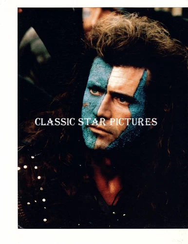 E199 Mel Gibson close up Braveheart 1995 color 8 x 10 glossy photograph