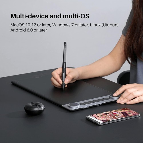 Inspiroy Dial 2 Bluetooth Wireless Graphics Drawing Tablet with Dual Dials Ba... - Picture 6 of 10