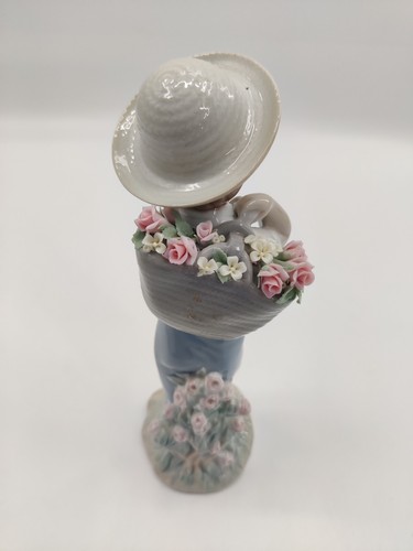 Vintage Lladro Flower Harvest 1286 glänzende Porzellan Figur unvollständig - Bild 3 von 7