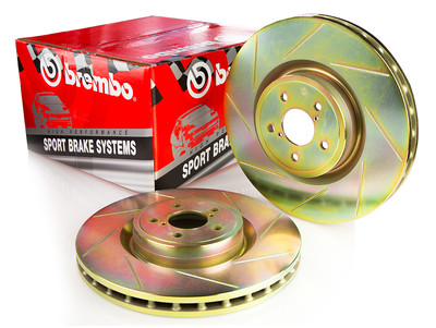 FRONT SET BRAKENETIC SPORT Cross DRILLED Brake Disc Rotors BNS42075.CD
