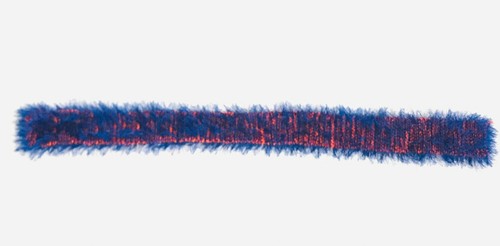 Scarf Women's Handmade Fluffy Neck Wrap UF Gator Colors Orange and Blue - Picture 4 of 4