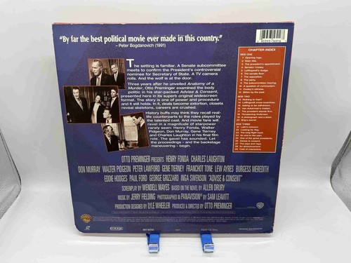"Advise & Consent" Widescreen Laserdisc LD - Henry Fonda - Picture 3 of 3