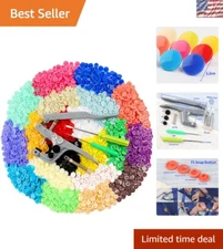 400 Assorted Snap Buttons with Snap Pliers Kit - Versatile Crafting Solutions