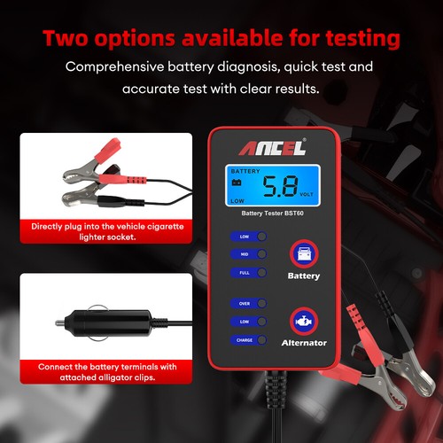 ANCEL 12V Car Battery Tester Battery Health/Charging/Alternator Analyzer Tool - Picture 8 of 15