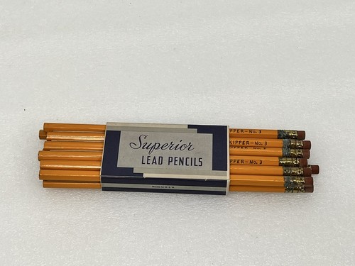 12 Vintage "SUPERIOR" Blei Bleistift Set Russell A Ogden OLD SKIPPER #3 Made in USA - Bild 7 von 8