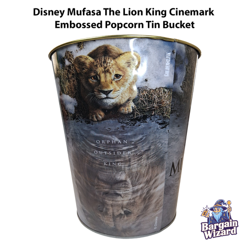 Disney Mufasa El Rey León Palomitas de Maíz en Relieve Estaño Cinemark Exclusivo Película Promo - Imagen 3 de 5