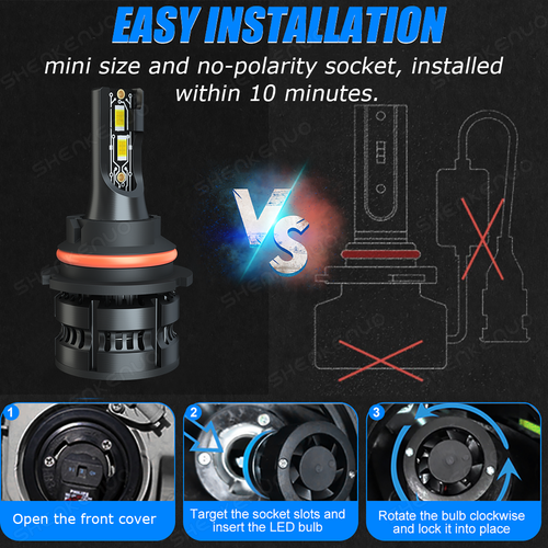 For Pontiac Grand Prix 1997-2003 6000K LED Headlight + Fog Light Bulbs Combo 4PC - Picture 7 of 21