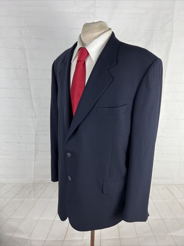 Corneliani Men's Navy Blue Solid Wool Blazer 42R $2,898 - Picture 3 of 11