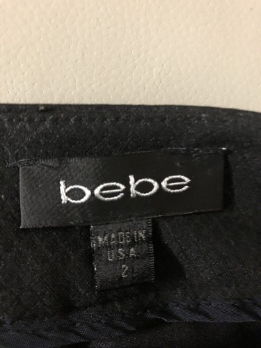 Bebe Skirt Size 2 Pockets Black Pencil & Straight Career Party Workwear Classic - Picture 7 of 11