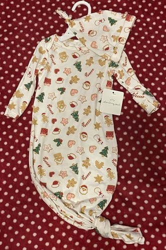 Boutique Infant 0-6m 4pc Christmas Set - Sleeping Gown + Cap, Blanket, Teether - Picture 2 of 6