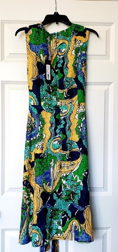 Kobi Halperin Damen Sophie Tropical Multicolor Gürtel Leinenkleid Gr. Medium Neu mit Etikett - Bild 9 von 10