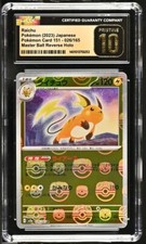CGC Graded 10 Pristine Raichu 026/165 151 Master Ball Pokemon Card