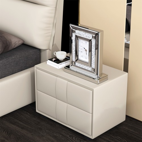 Crushed Diamond Mirrored Desk Clock Silver Glass Table Clock Living Room Bedroom - Bild 7 von 17