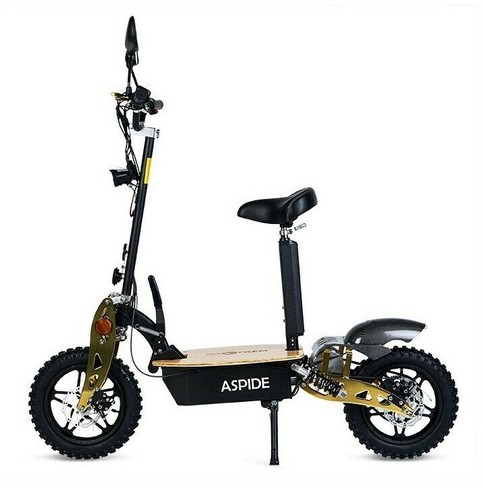 Patinete electrico Ecoxtrem 2000w scooter sillin Aspide rueda tacos negro dorado - Imagen 3 de 7