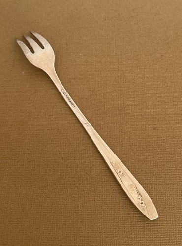 Forchetta pesce vintage 1957 Rogers & Bros Lady Fair 5-3/8" - Foto 2 di 5