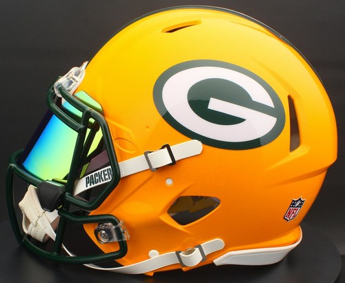 ***CUSTOM*** GREEN BAY PACKERS NFL Riddell SPEED Authentic Football Helmet - Picture 3 of 6