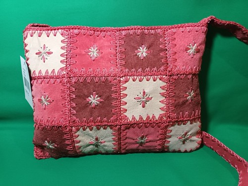 New Nine West N-131705 Genuine Leather Pink Red Coral Shoulder Bag. Square One - Picture 11 of 12