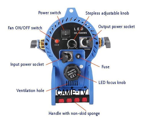 Wireless Remote + Bi-color CE-1500WS LED Video Spotlight Light - Picture 3 of 4