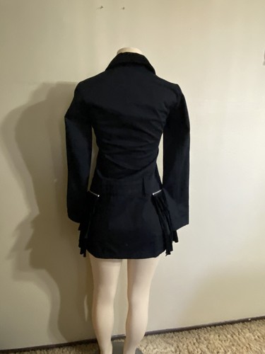 Hell Cat Punks Not Dead Original Black Jacket Long Sleeve Zip Up Ruffle Japan - Picture 7 of 10