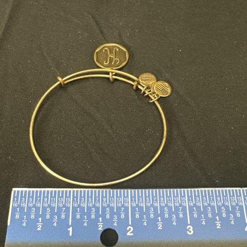 Alex and Ani Initial K Charm Bangle Bracelet Brass/Gold Tone +Energy 2016 - Picture 7 of 7