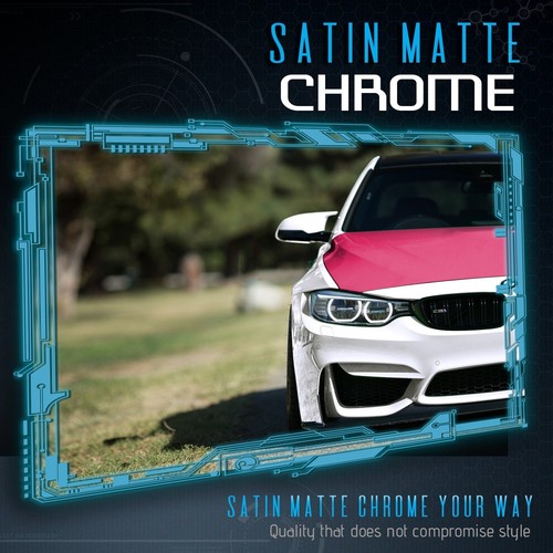 Satin Matte Chrome High Metallic Vinyl Film Wrap Sticker Bubble Free Air - PINK - Bild 4 von 8