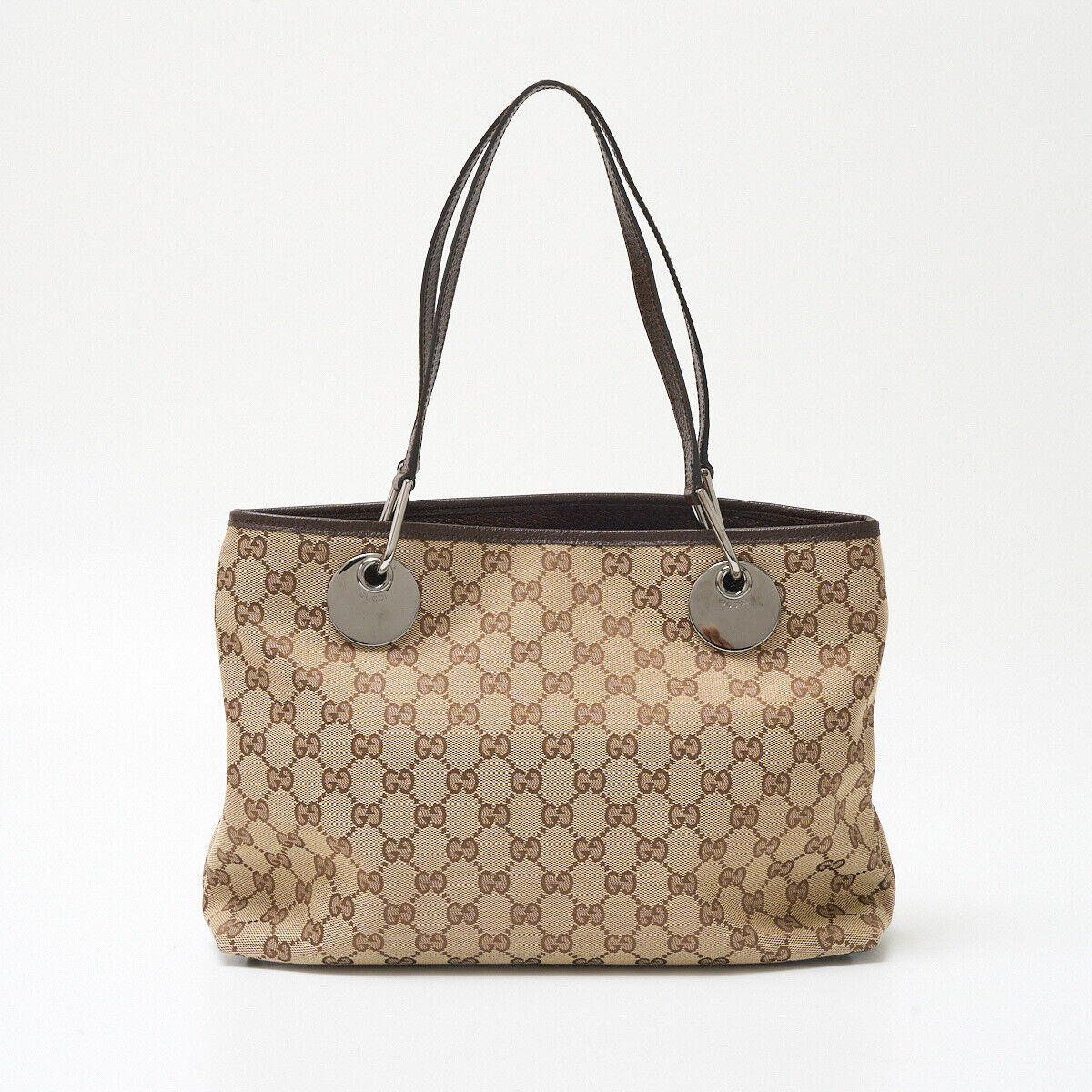 Gucci Gg Canvas Shoulder Bag 120837 2Way Handbag Leather Gucci Gg Canvas Shoulder Bag 120837 2Way Handbag Leather