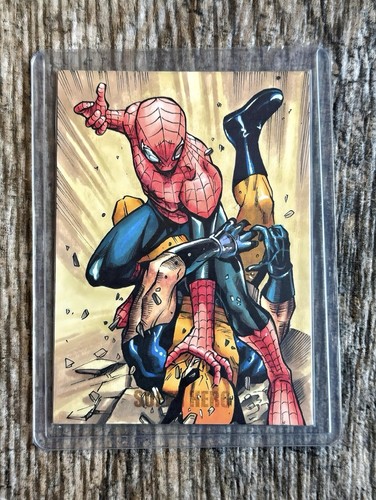 2024 MARVEL STUDIO SUPERHERO SPIDER-MAN & WOLVERINE MAO SKETCH ARTIST AUTO 1/1