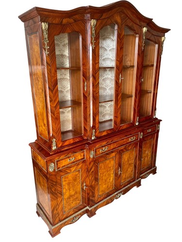 Prestigiosa Libreria Francese Stile Luigi XV con Intarsi in Legni Pregiati - Picture 6 of 13