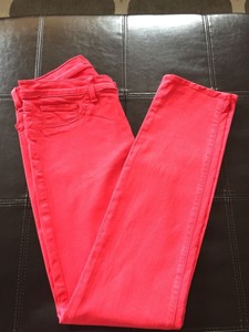 bright red skinny jeans