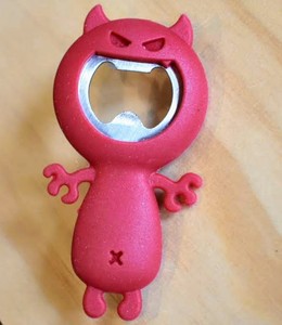 Little-Red-Devil-Bottle-Openers-Silicone-Grip-Bottle-Cap-Opener-Lot-of-4
