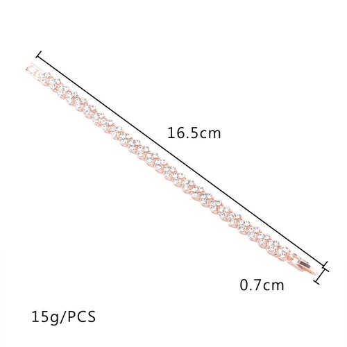 16.5CM Fashion Women's Girls Roman Style Women Crystal Diamond Bracelets Gifts - Picture 4 of 14