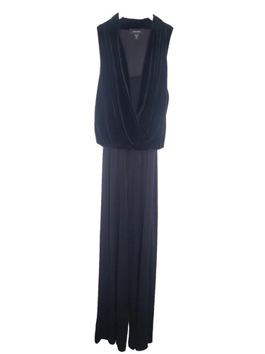 Karen Kane Womens Black Jumpsuit Formal Velvet Top Sz Xs - Picture 4 of 12