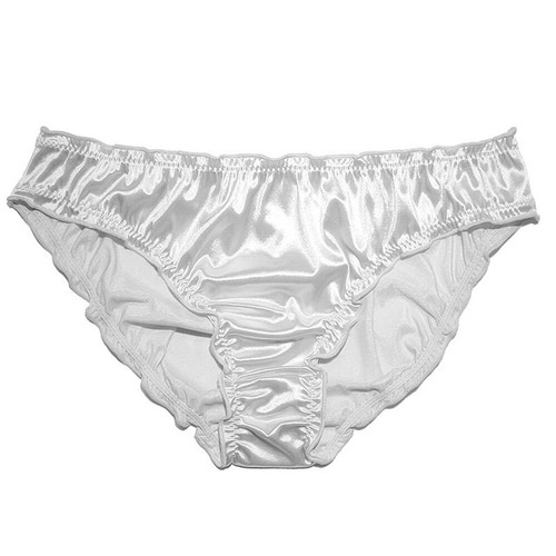 Satin Silky Briefs Women's Underwear Lingerie Panties Ruffle Low Waist Seamless - Picture 14 of 28
