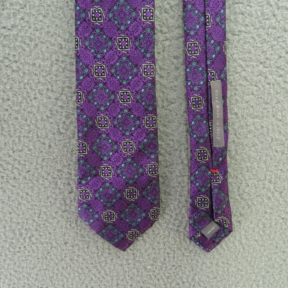 Corbata Daniel Cremieux Para Hombre Seda Púrpura Lunares Hecha a Mano 3.5" 60" Italia Foto 2 de 4