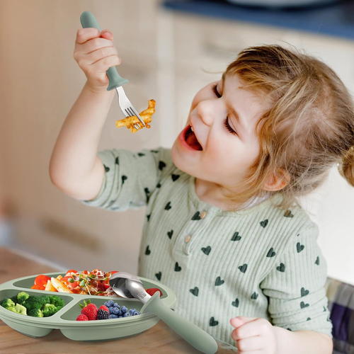 Toddler Utensils, 6 Pack Kids Silverware Set with Silicone Handle, 18/8 Stainles - Picture 3 of 7