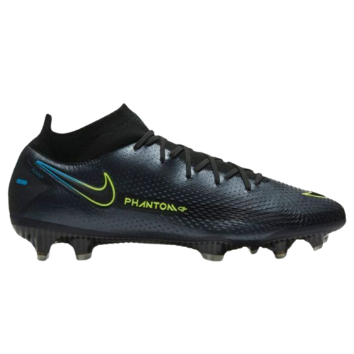 Nike By You Phantom GX Elite FG ACC Black Blue GripKnit Men Nike By You Phantom GX Elite FG ACC Black Blue GripKnit Men