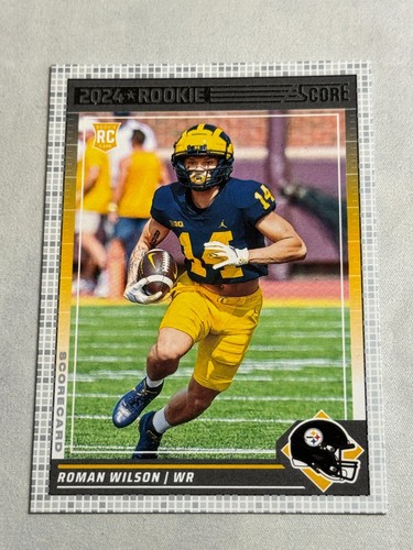 2024 Panini Score Scorecard Roman Wilson Rookie RC #360 Steelers