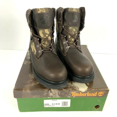 Stivali da caccia Timberland da uomo 8 pollici marroni in pelle 32096 impermeabili taglia 8,5 nuovi - Foto 12 di 12