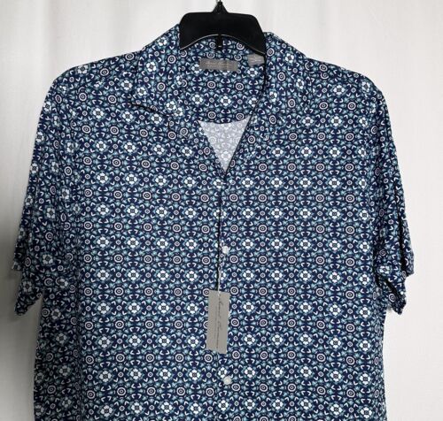 Daniel Cremieux Signatur Men Shirt Large Button Cotton Short Sleeve Floral $85 - Picture 2 of 10