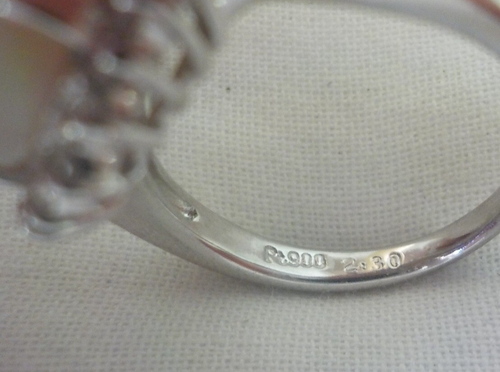 Solid Platinum Solitaire Black Opal Diamond Halo Ring -7.24 gms, Sz 5.5, 2.56 ct - Picture 9 of 14