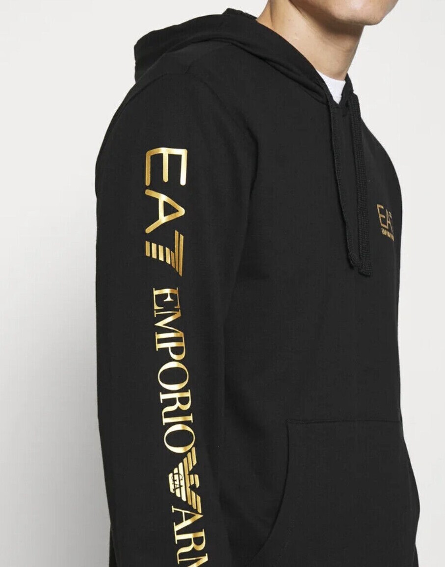 Emporio Armani EA7 Men s Long Sleeve Side Logo Hoodie eBay