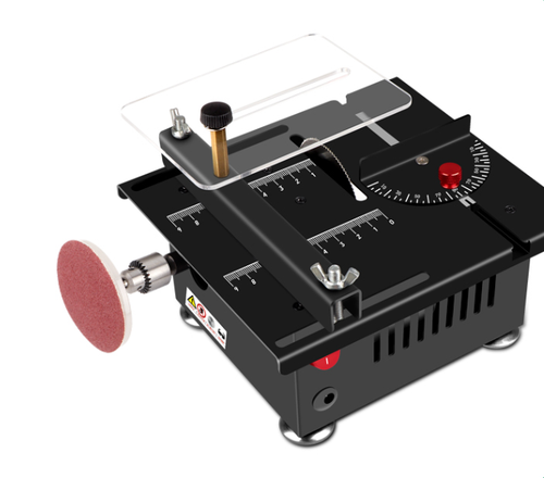 100W Mini Tischkreissäge klein Holzbearbeitung elektrische Bank Handarbeit DIY Hobby Modell - Bild 6 von 11