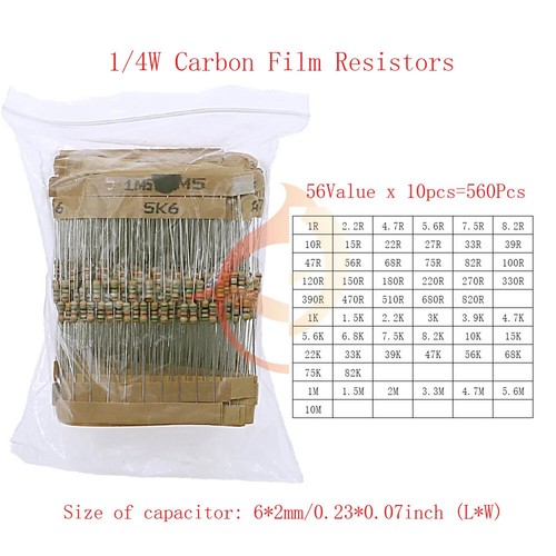 Carbon Film Resistors Assortment Kit 5% Electronic Components Resistor Package - Picture 10 of 44
