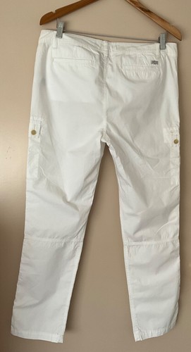 Ralph Lauren LRL Jeans Women’s Size 10 White Cargo Pants Jeans 100% Cotton CC - Picture 22 of 23