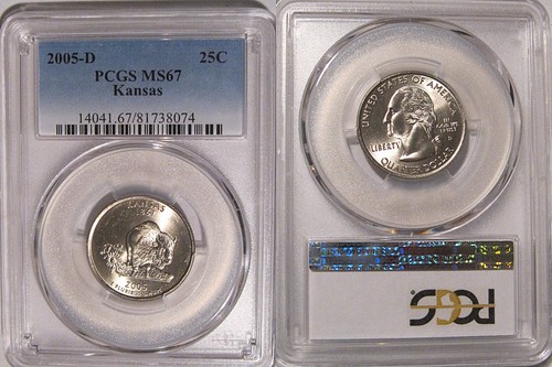 2005 D Kansas State Quarter 25c PCGS MS67 - Picture 2 of 2