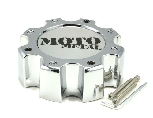 Moto Metal Chrome 8 Lug Bolt On Wheel Center Cap MO957 MO959 MO961 MO964 MO965 - Picture 2 of 3